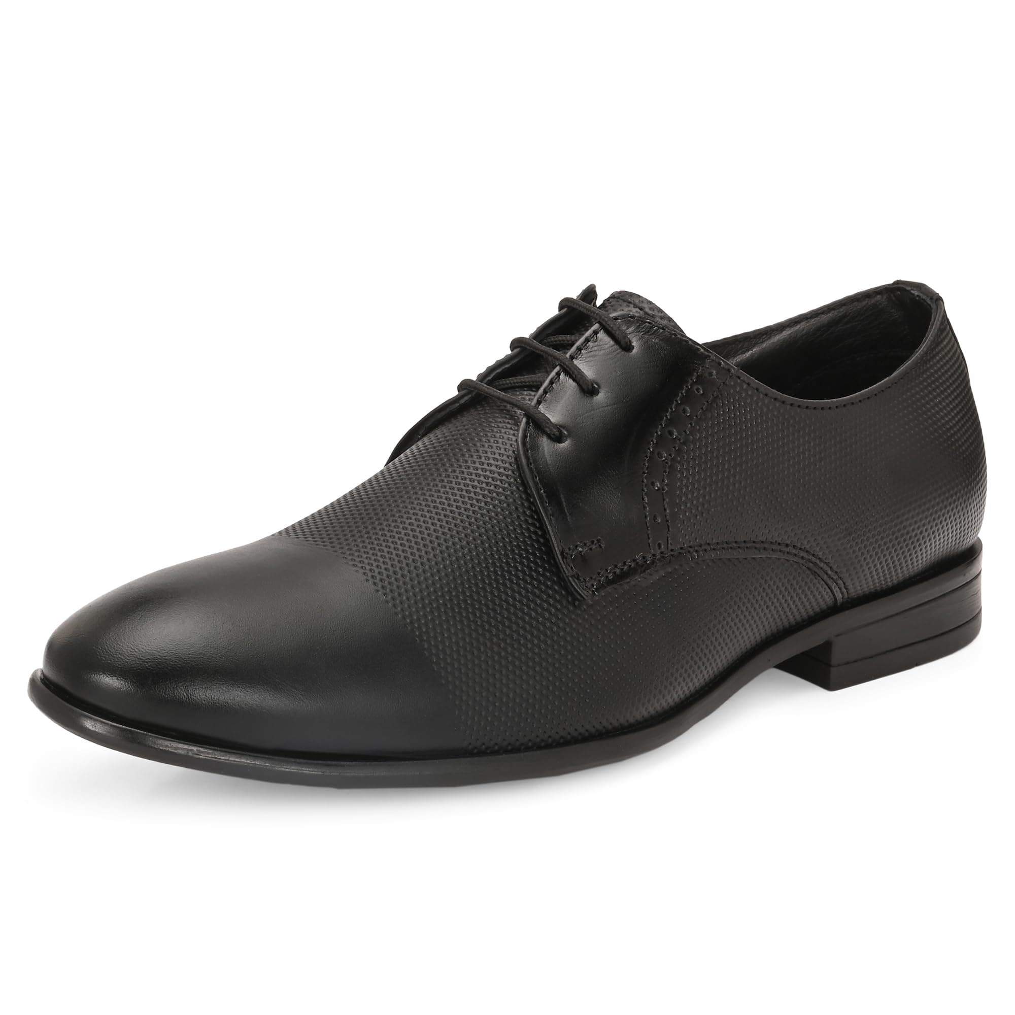 Lace-up formal leather shoe for men