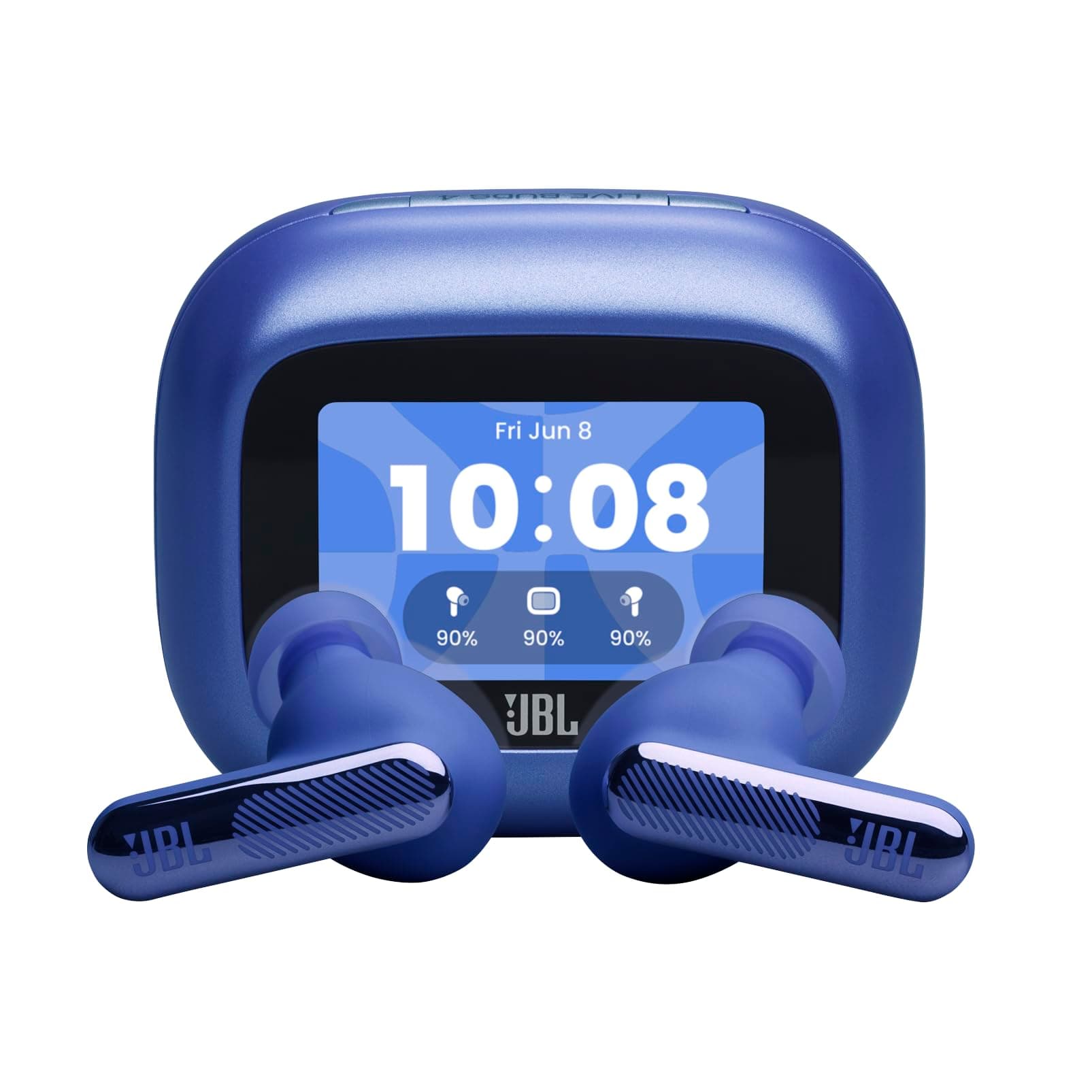 JBL New Live Beam 4 TWS with Smart Charging Case, Hi-Res Audio, True Adaptive Noise Cancelling 2.0, 6-Mic Perfect Calls 2.0, Personi-Fi 3.0, BT 6.0, LE Audio,Auracast, Up to 48H Playtime, IP55, Blue